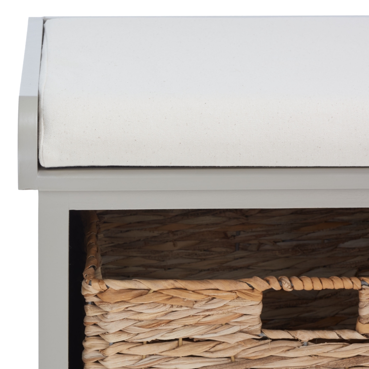 Freddy Storage Bench - Vintage Grey - Safavieh - Image 2