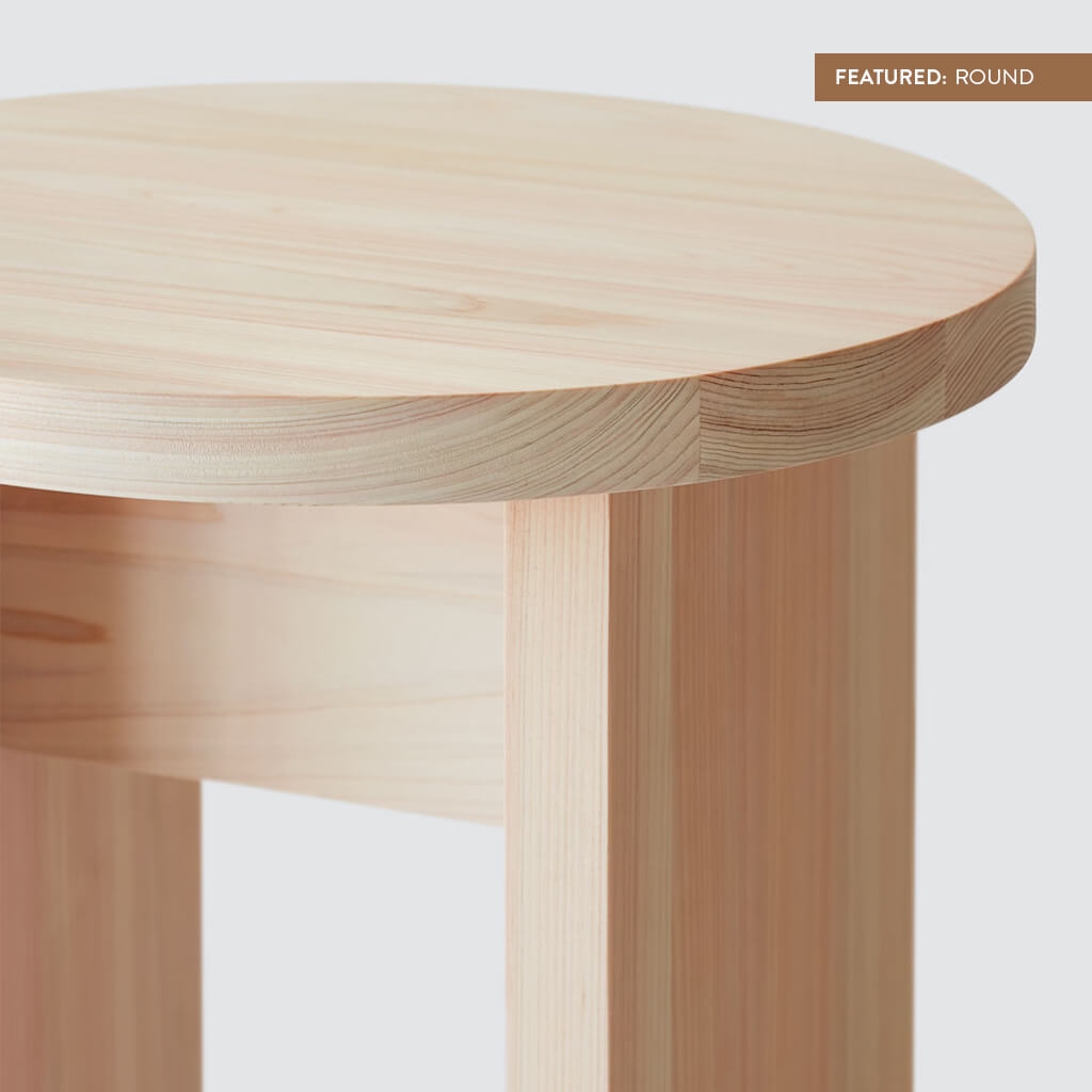 The Citizenry Hinoki Wood Side Table | Half Moon - Image 7