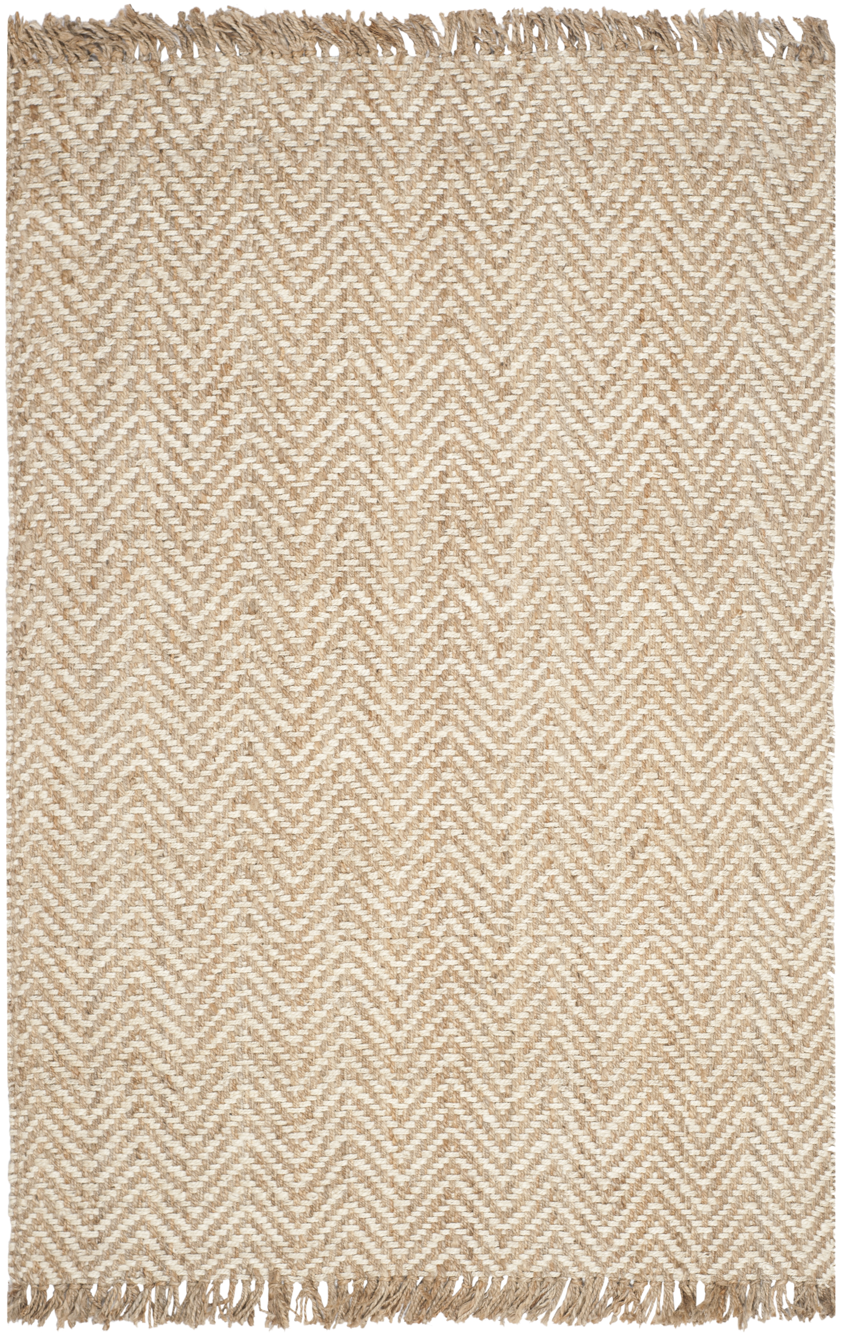 Arlo Home Hand Woven Area Rug, NF458A, Bleach/Natural,  4' X 6' - Image 0