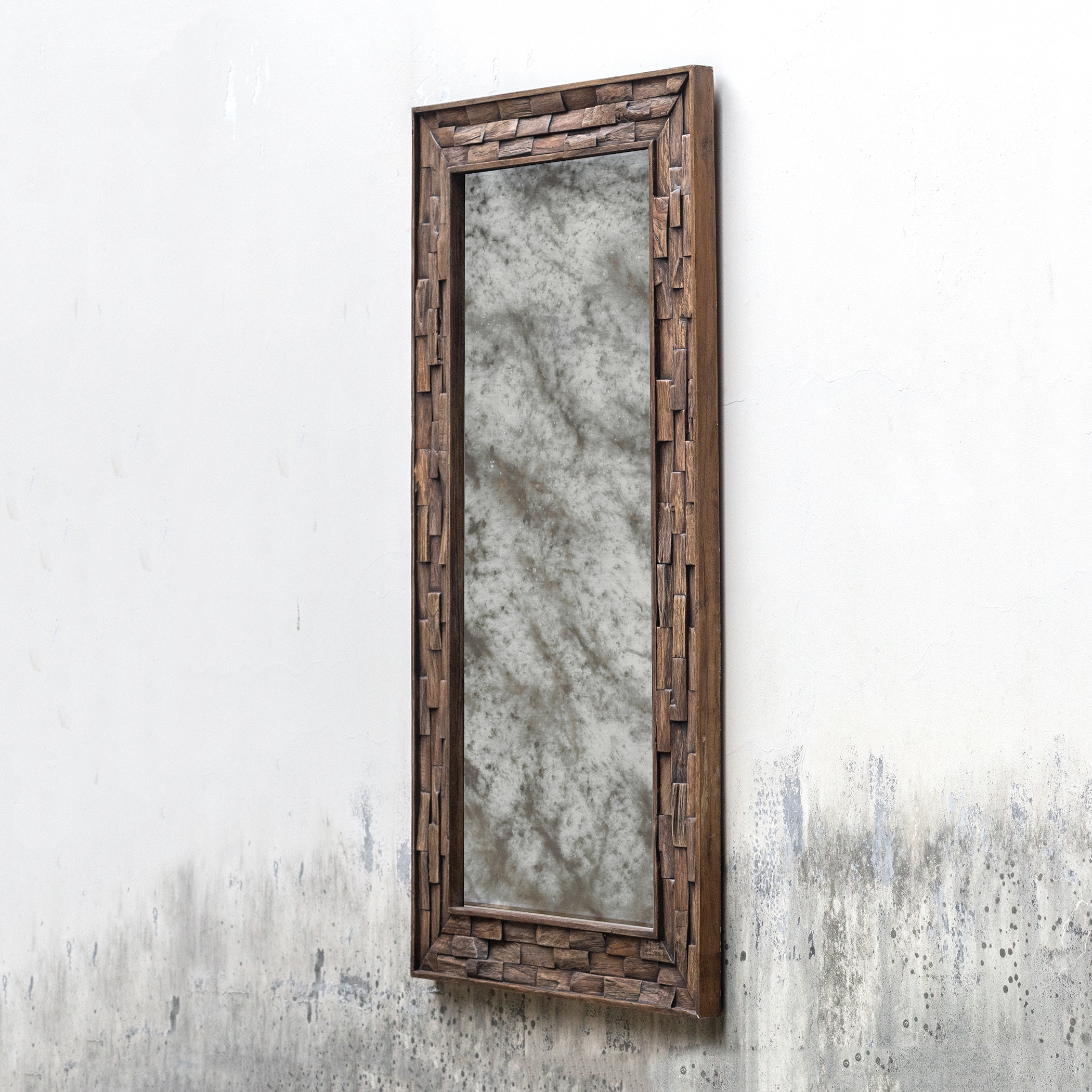 Damon Mosaic Wood Mirror - Image 2
