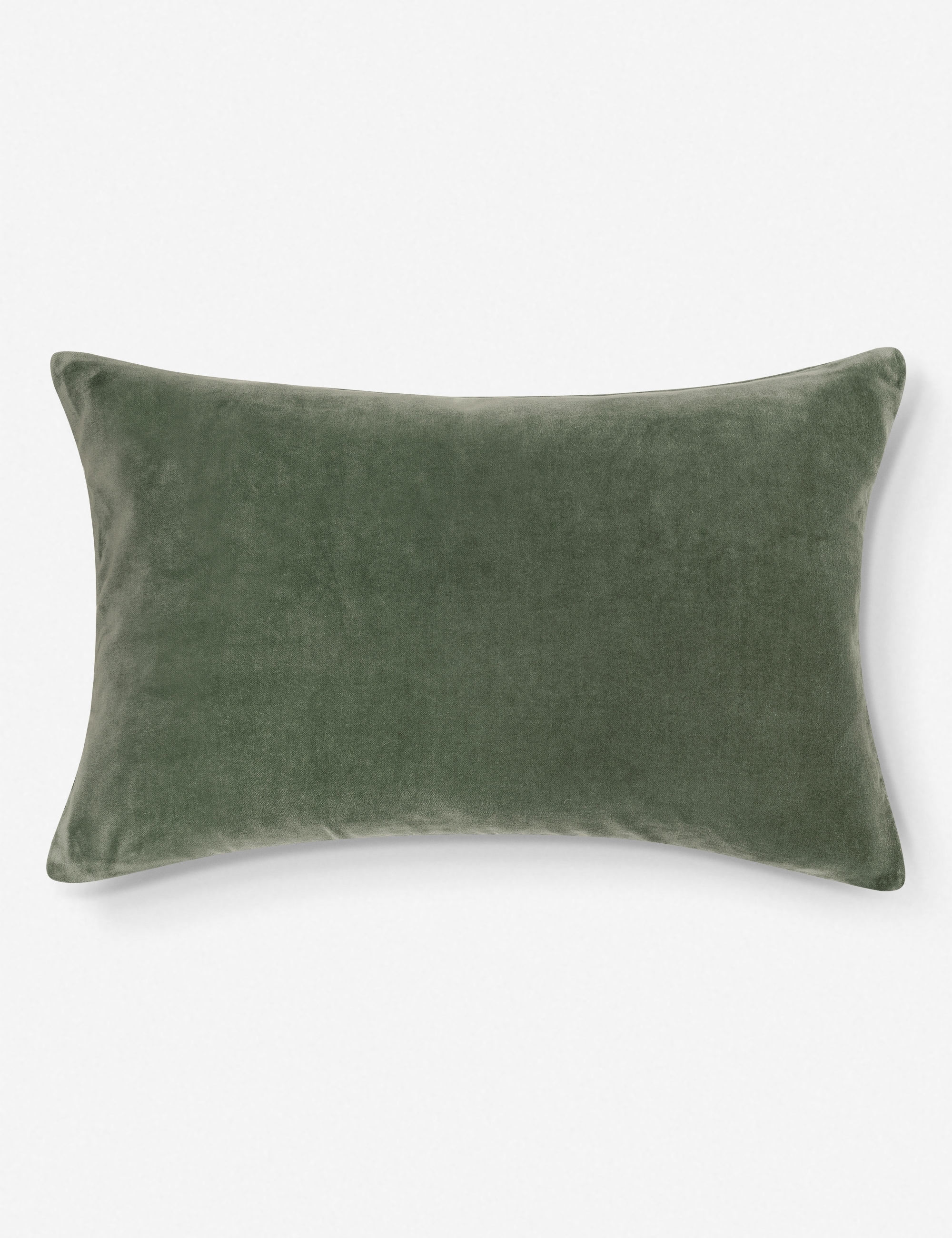 Charlotte Velvet Lumbar Pillow, Moss - Image 0