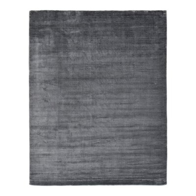 Rectangle Cordi Loom Knotted Wool Dark Gray Area Rug - Image 0
