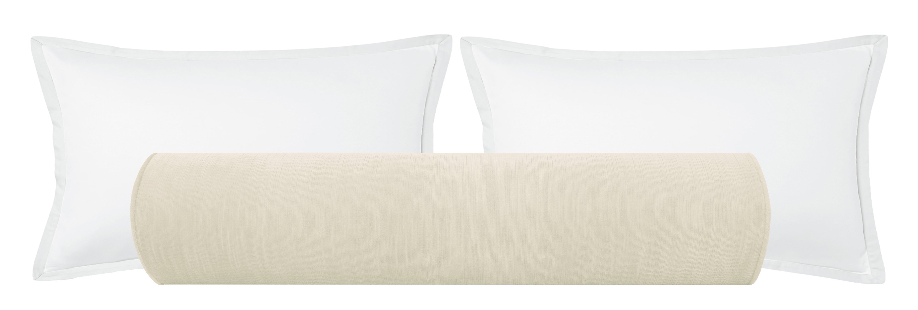 THE BOLSTER :: STRIE VELVET // CASHMERE - QUEEN // 9" X 36" - Image 0