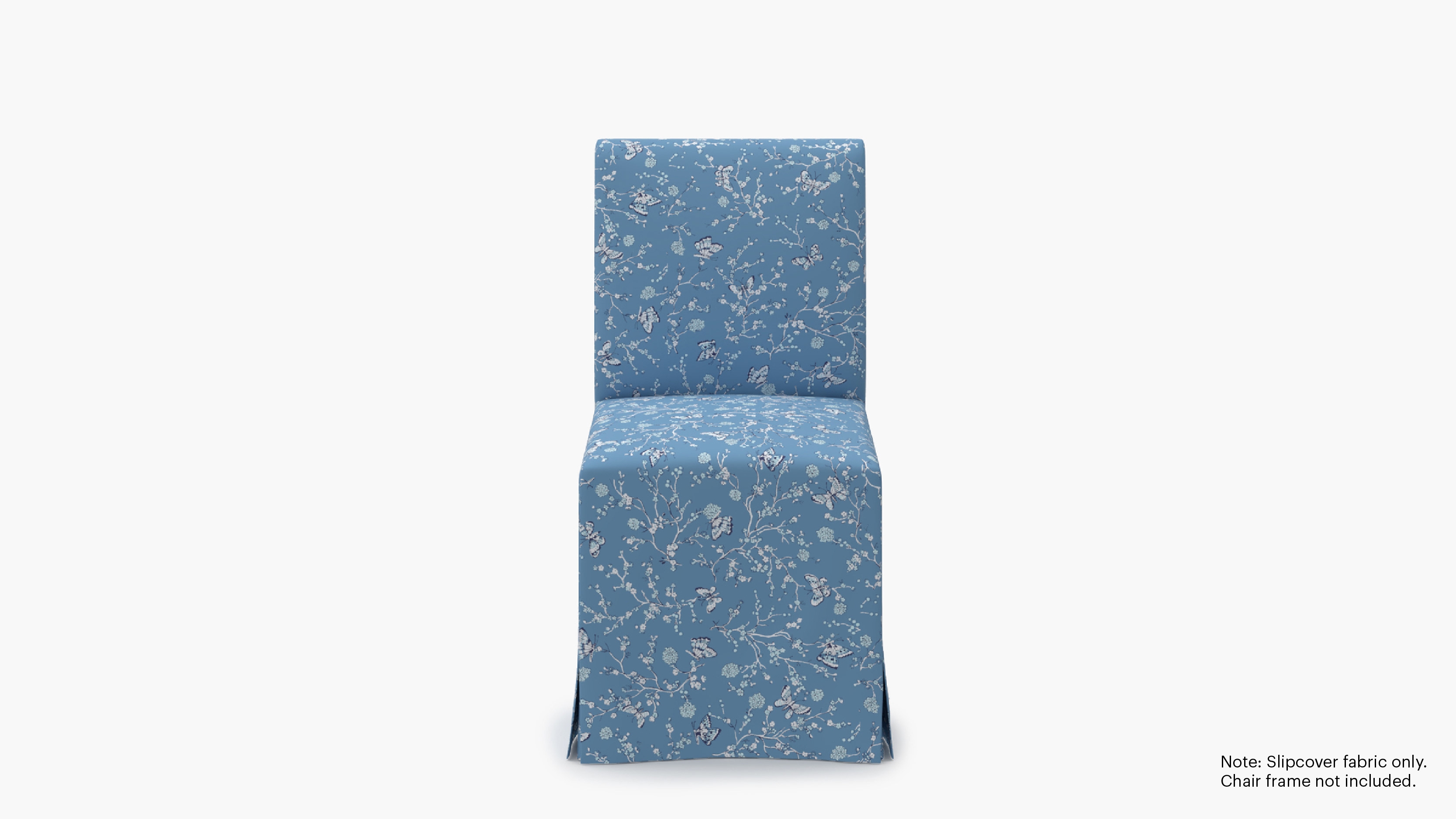 Slipcovered Signature Dining Chair - Cover Only, Blue Mariposa - Image 0