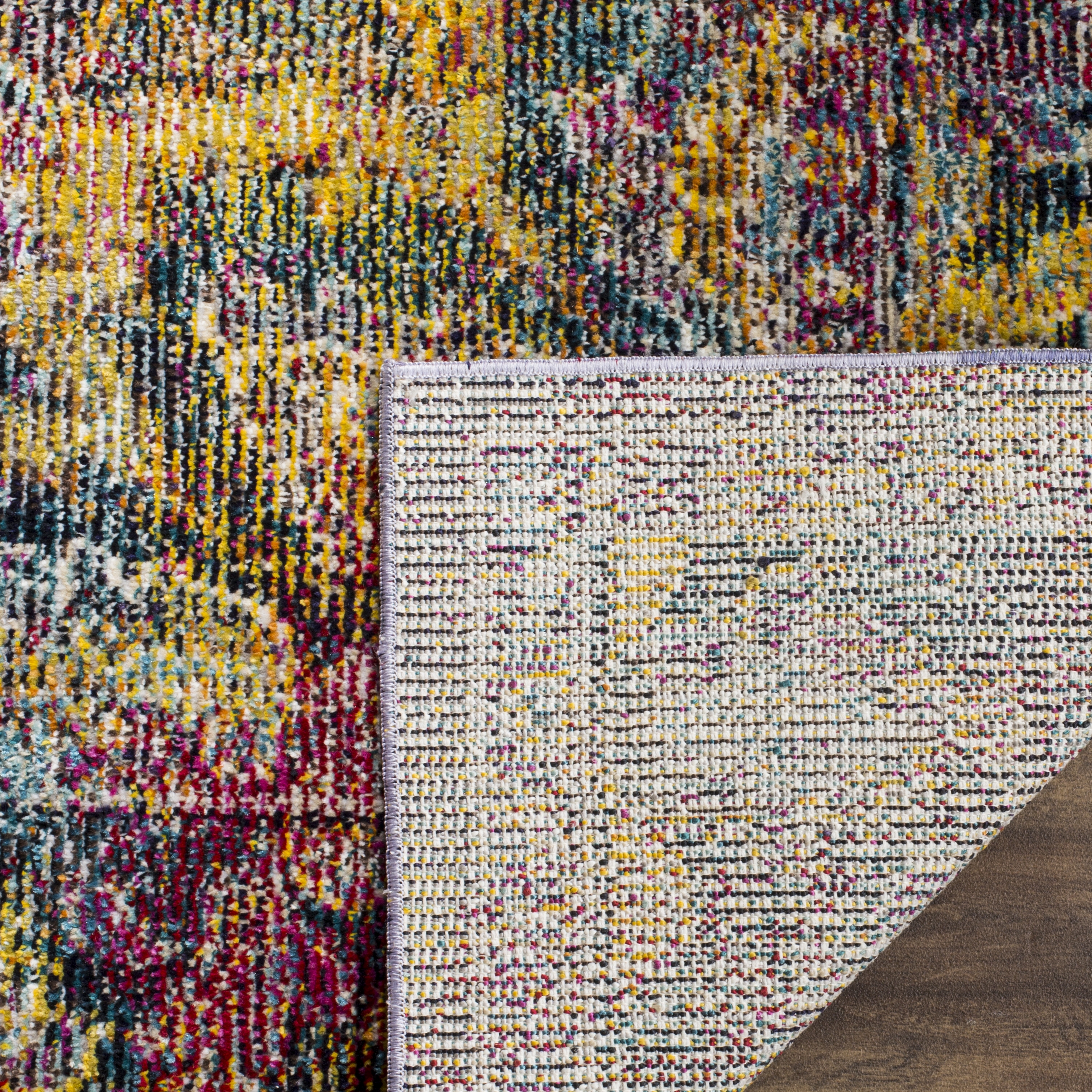 Arlo Home Woven Area Rug, CRS508H, Navy/Light Blue,  4' X 6' - Image 3