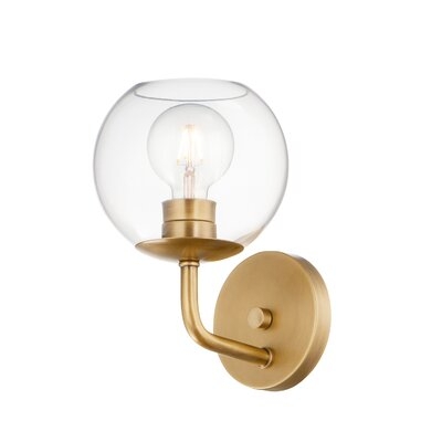 John 1 - Light Dimmable Natural Aged Brass Armed Sconce - Image 0