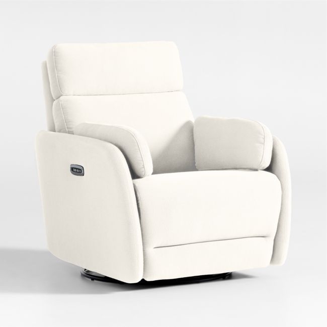 Owen Cream Nursery Electronic Power Recliner with Night Light - Image 0