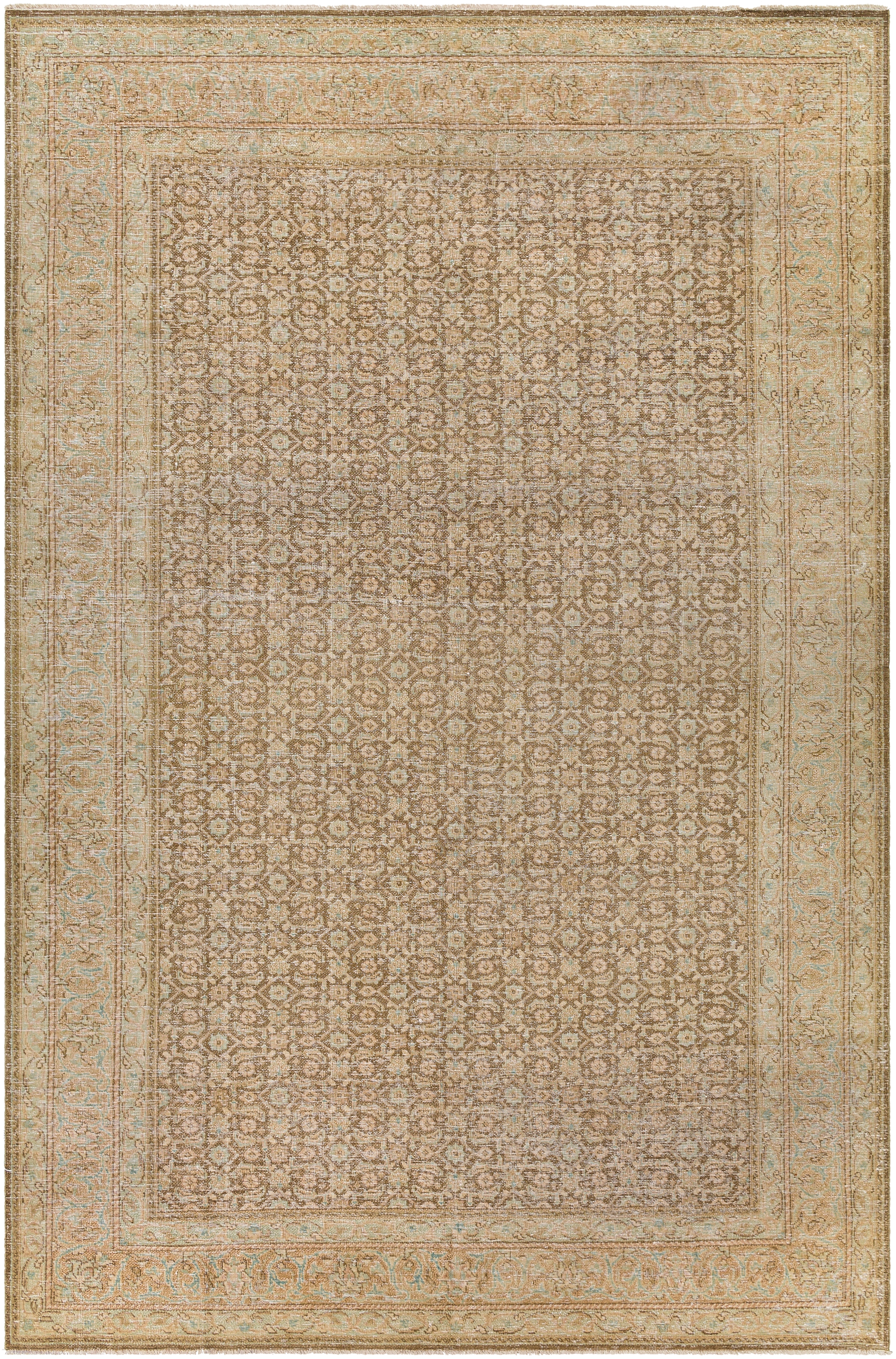 Singular Brown Indoor 6'7" x 10' Handmade Rug - Image 0