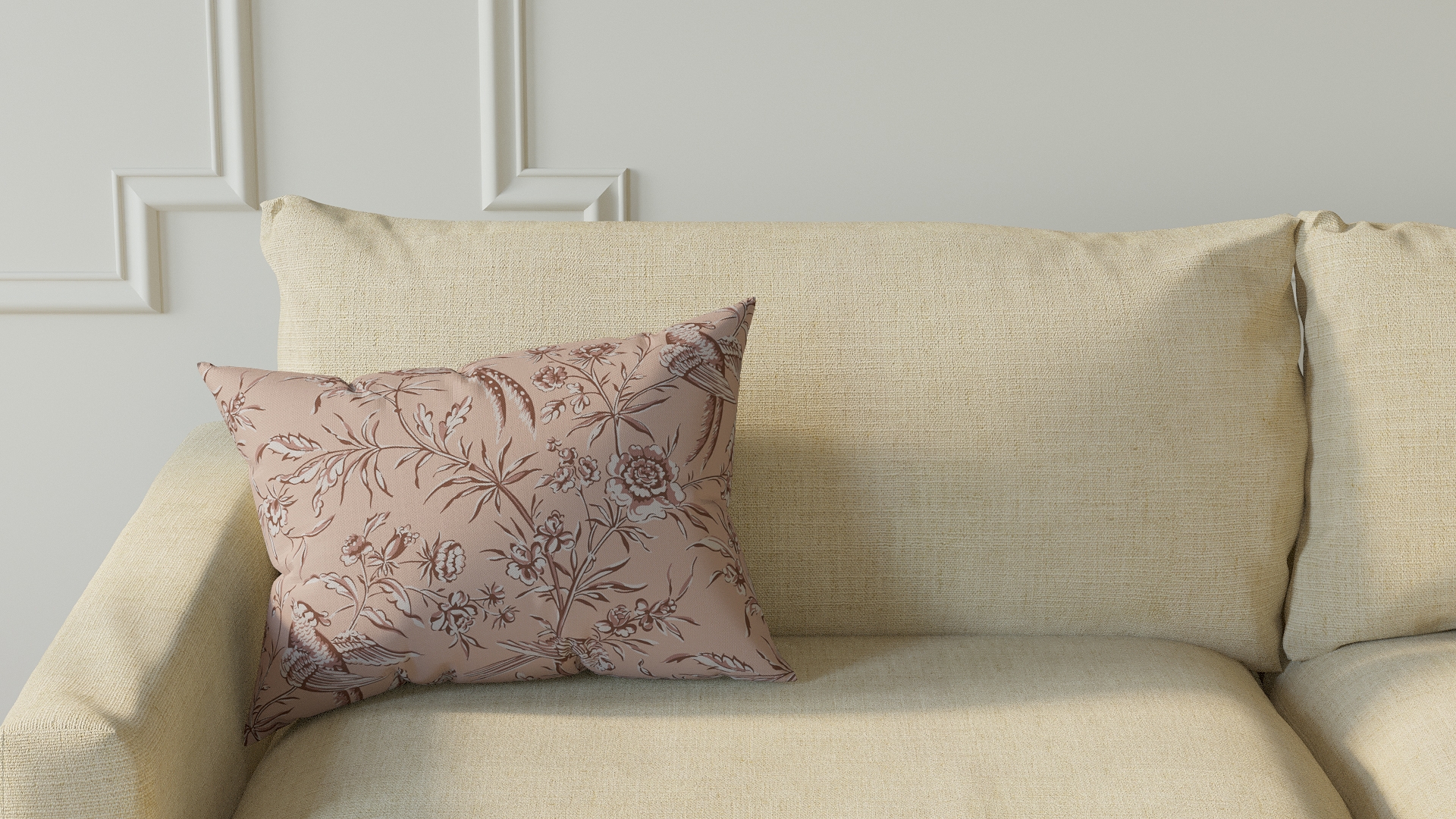 Throw Pillow 14" x 20", Blush Aviary, 14" x 20" - Image 2