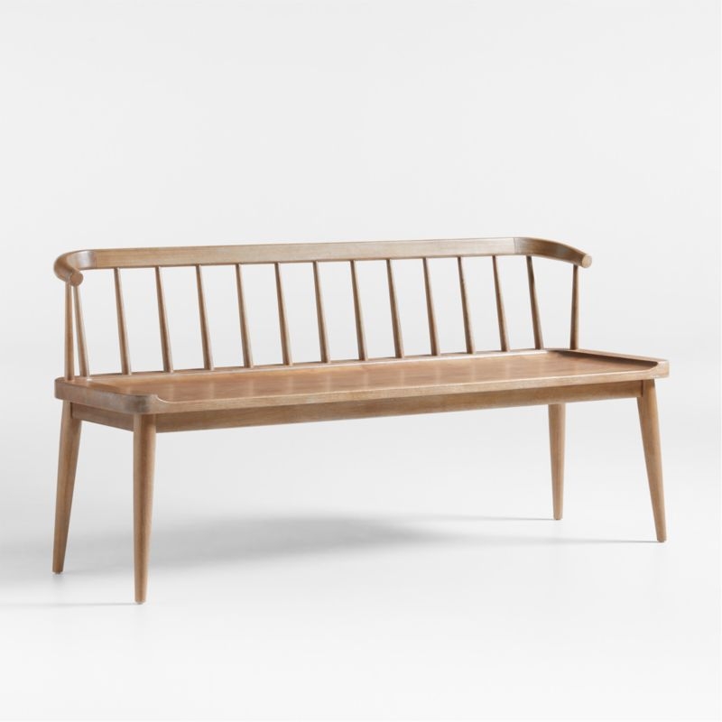 Pali Light Brown Wood Dining Bench - Image 3