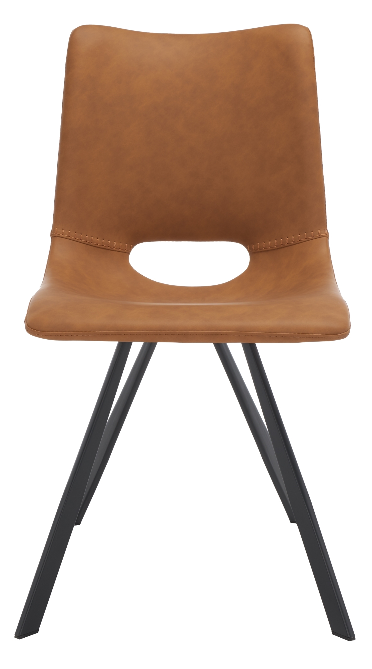 Mika Dining Chair - Cognac / Black - Safavieh - Image 0