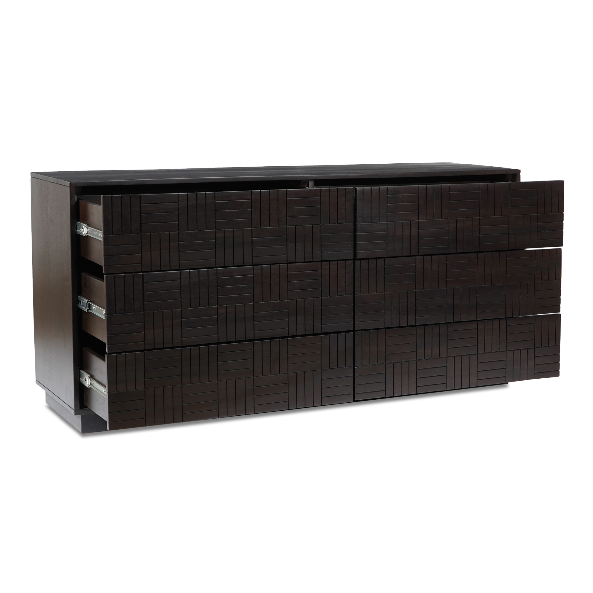 Denman 6 Drawer Dresser Dark Brown - Image 3