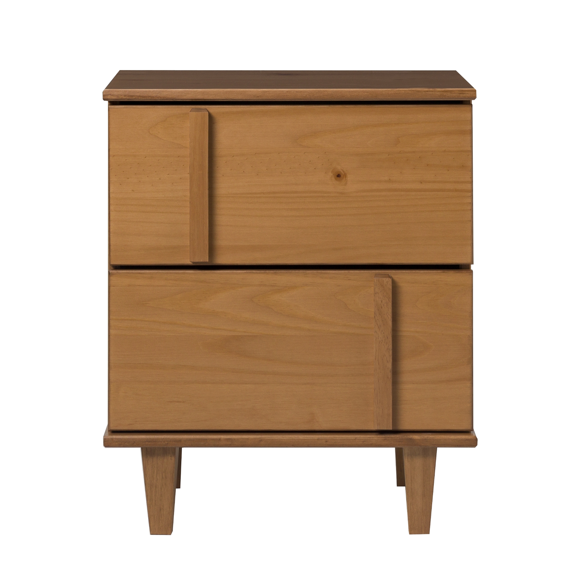 20" Modern Solid Wood Nightstand - Caramel - Image 4