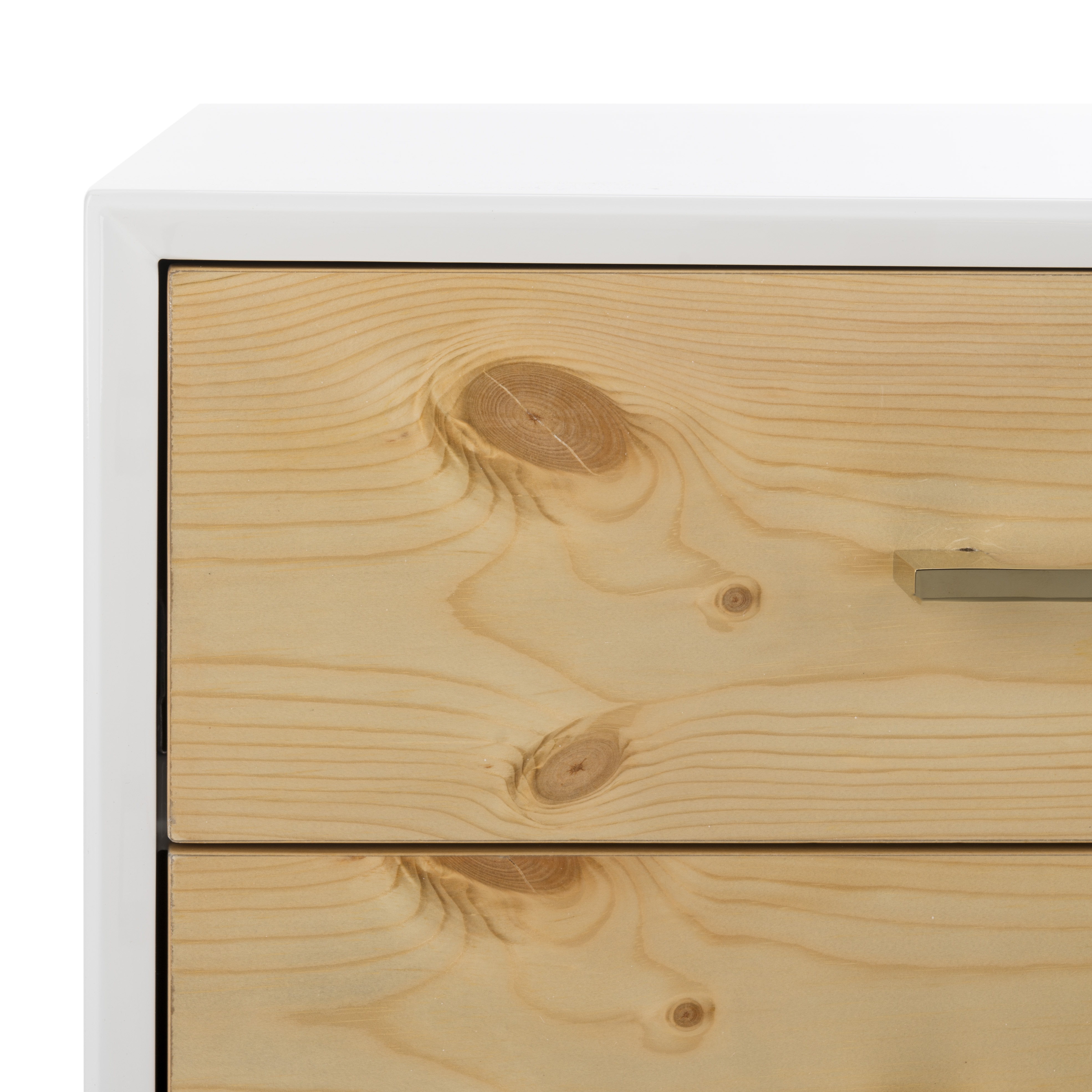 Vanda 3-Drawer Beetlewood Side Table - White - Safavieh - Image 5