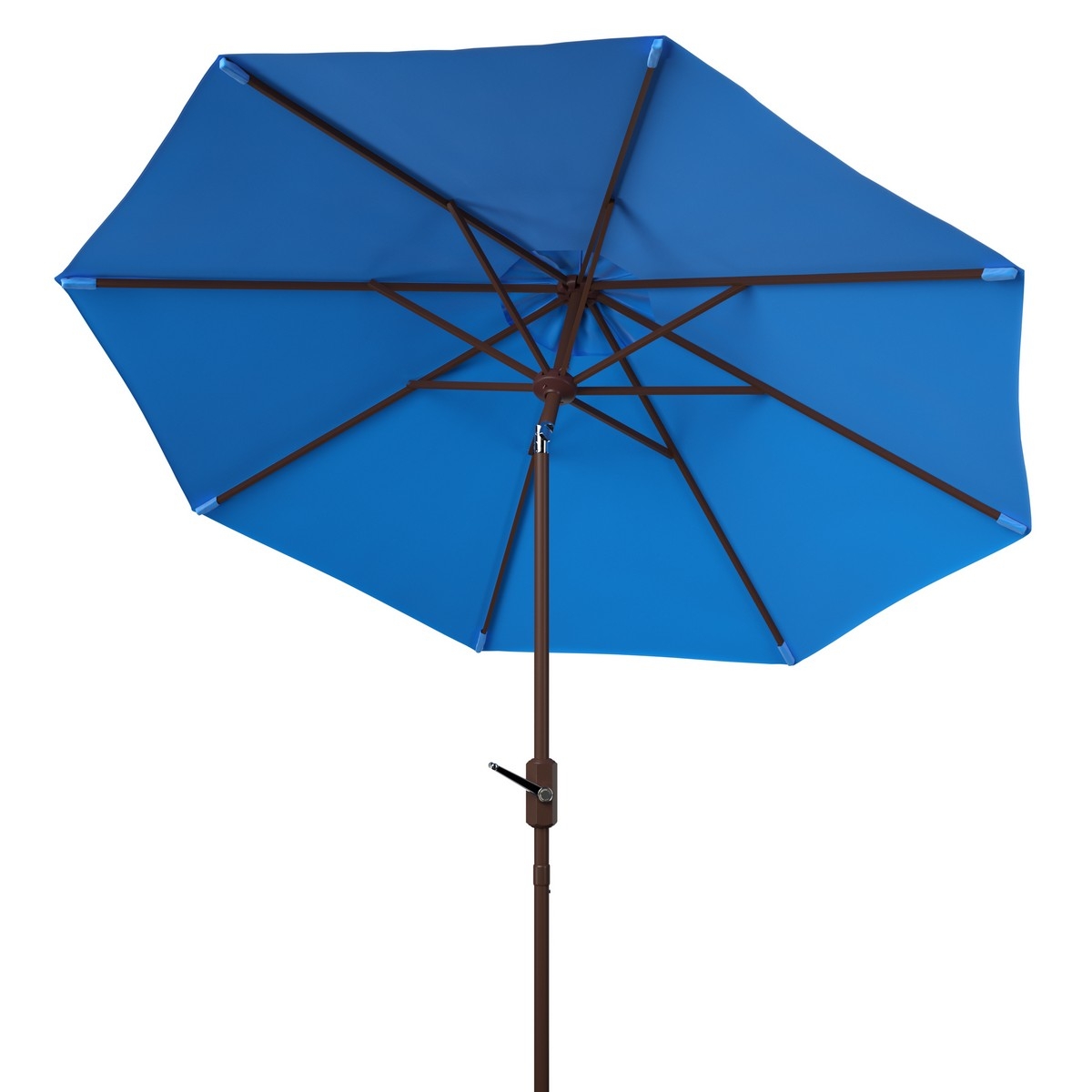 Ortega 9 Ft Crank Umbrella - Pacific - Safavieh - Image 3