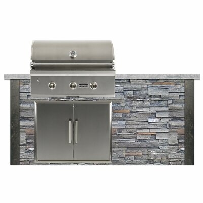 RTA Outdoor Living 72" 3-Piece 3-Burner Propane/Natural Gas BBQ Grill Islands - Image 0