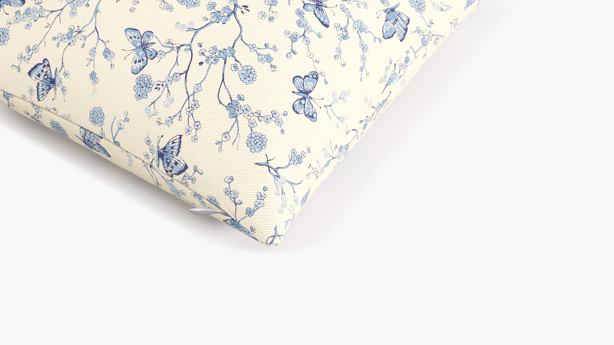 Throw Pillow 16", Delft Mariposa, 16" x 16" - Image 1