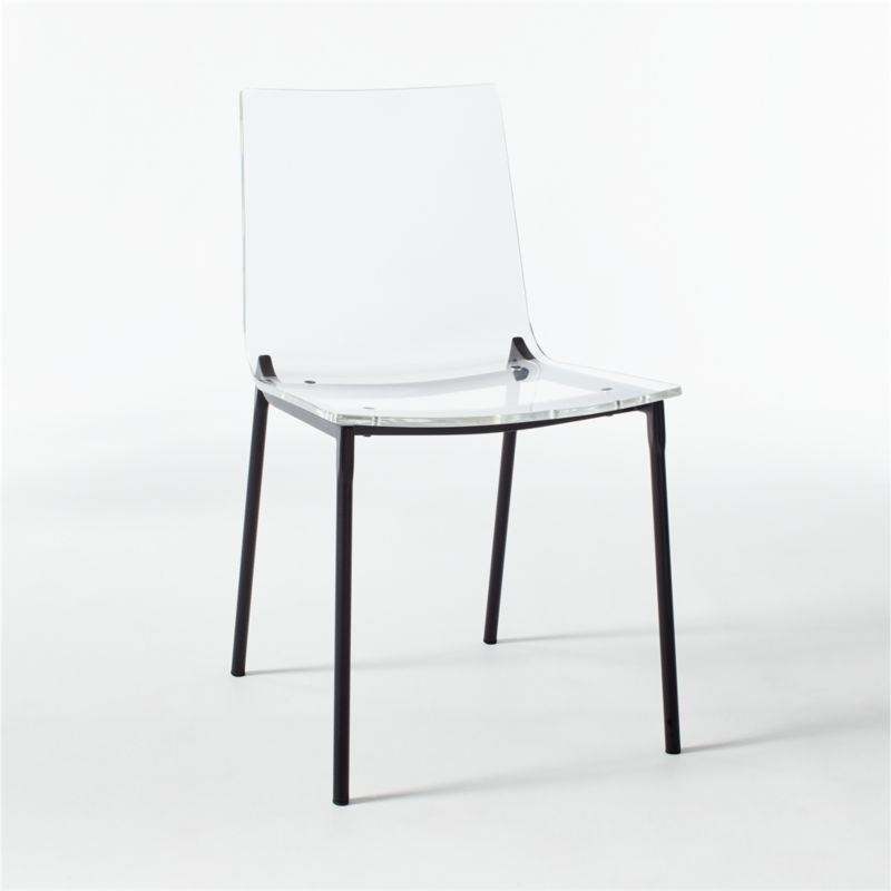 Chiaro Clear Dining Chair with Black Legs - Image 2