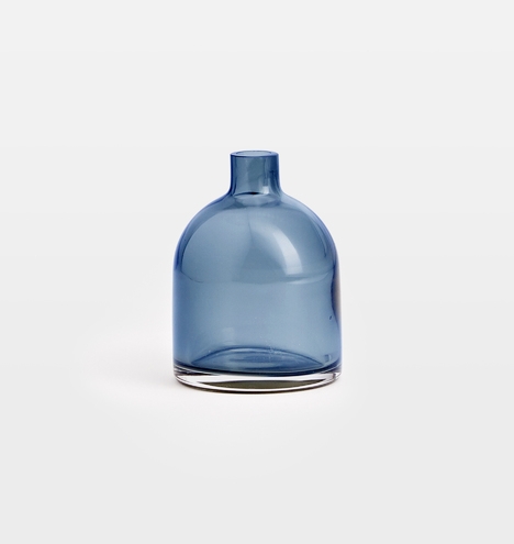Audrey Blue Glass Bud Vase - Image 0