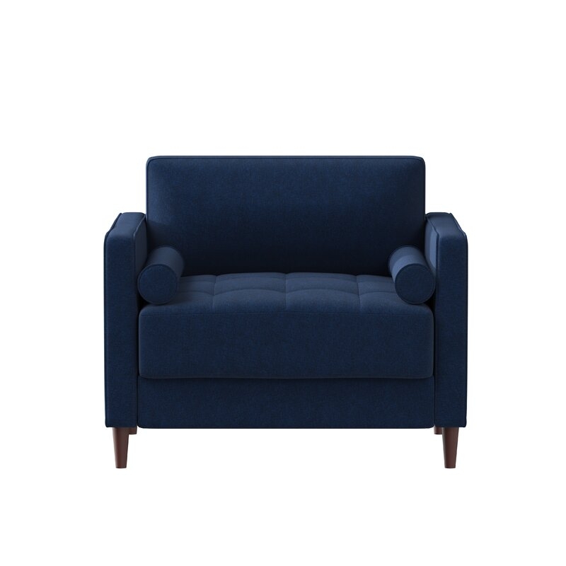 Garren 39.8'' Wide Tufted Club Chair, Navy Blue - Image 3
