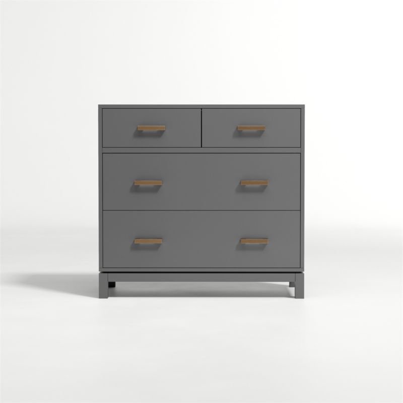 Parke Charcoal Wood 4-Drawer Kids Dresser Chest - Image 2