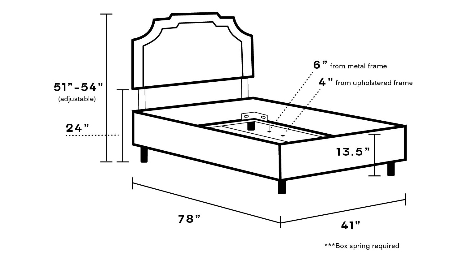 Art Deco Bed, Denim Everyday Linen, Twin - Image 2