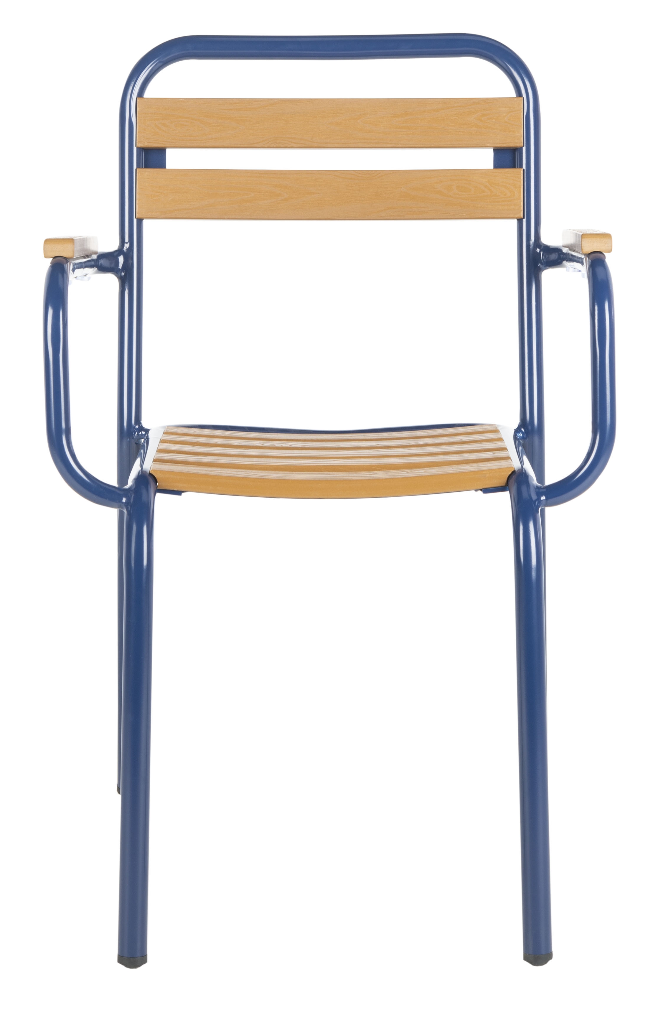 Rayton Stackable Chair - Navy/Brown - Safavieh - Image 1