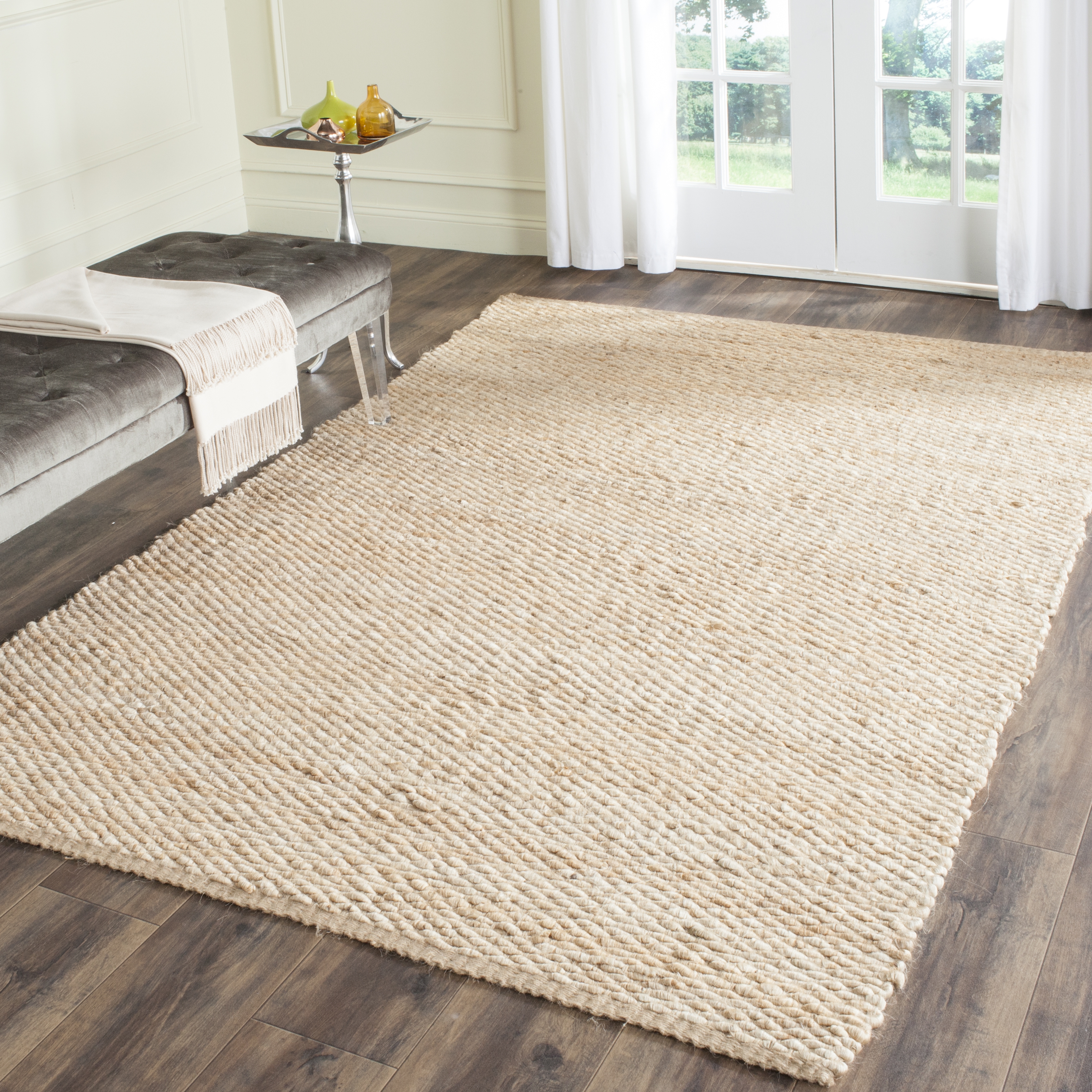 Arlo Home Hand Woven Area Rug, NF459A, Natural,  5' X 8' - Image 1
