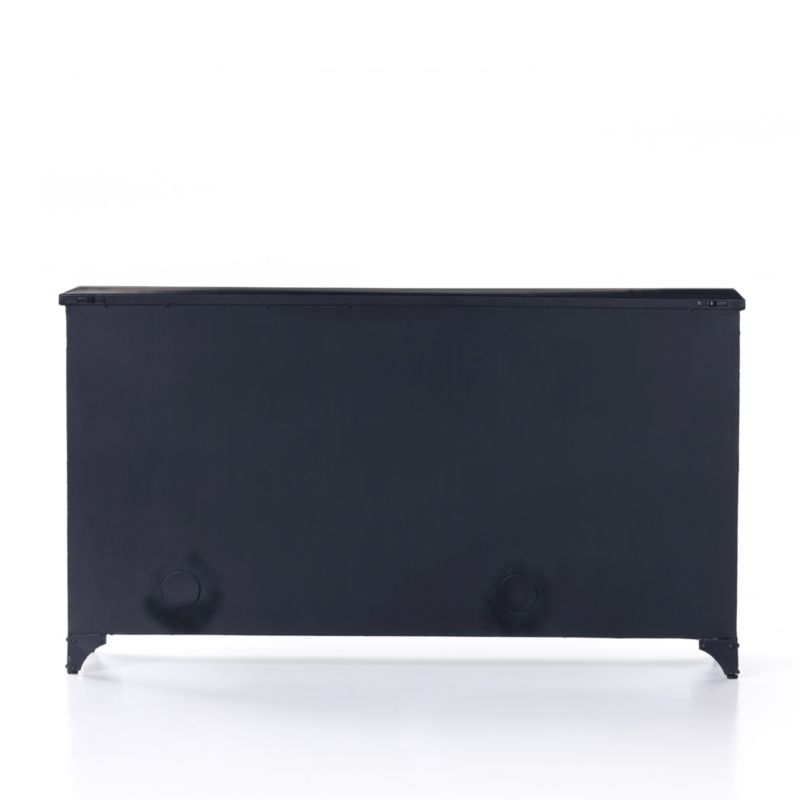 Kedzie Iron Storage Media Console with Glass Doors - Image 6