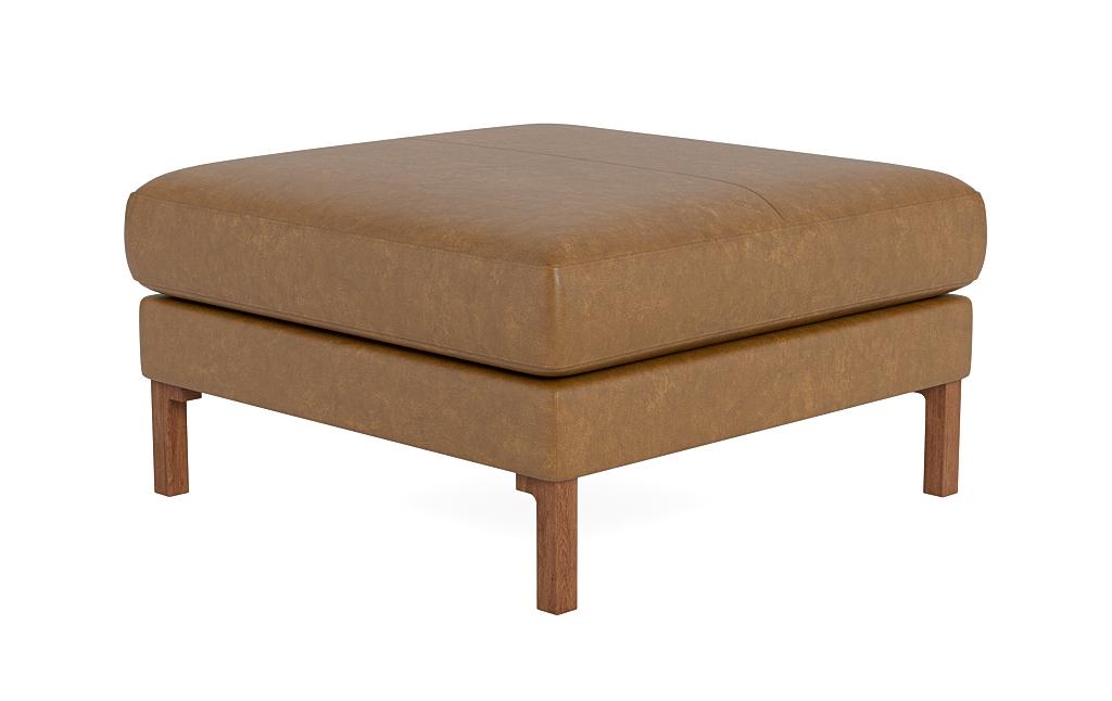 Winslow Leather Square Ottoman - Image 1