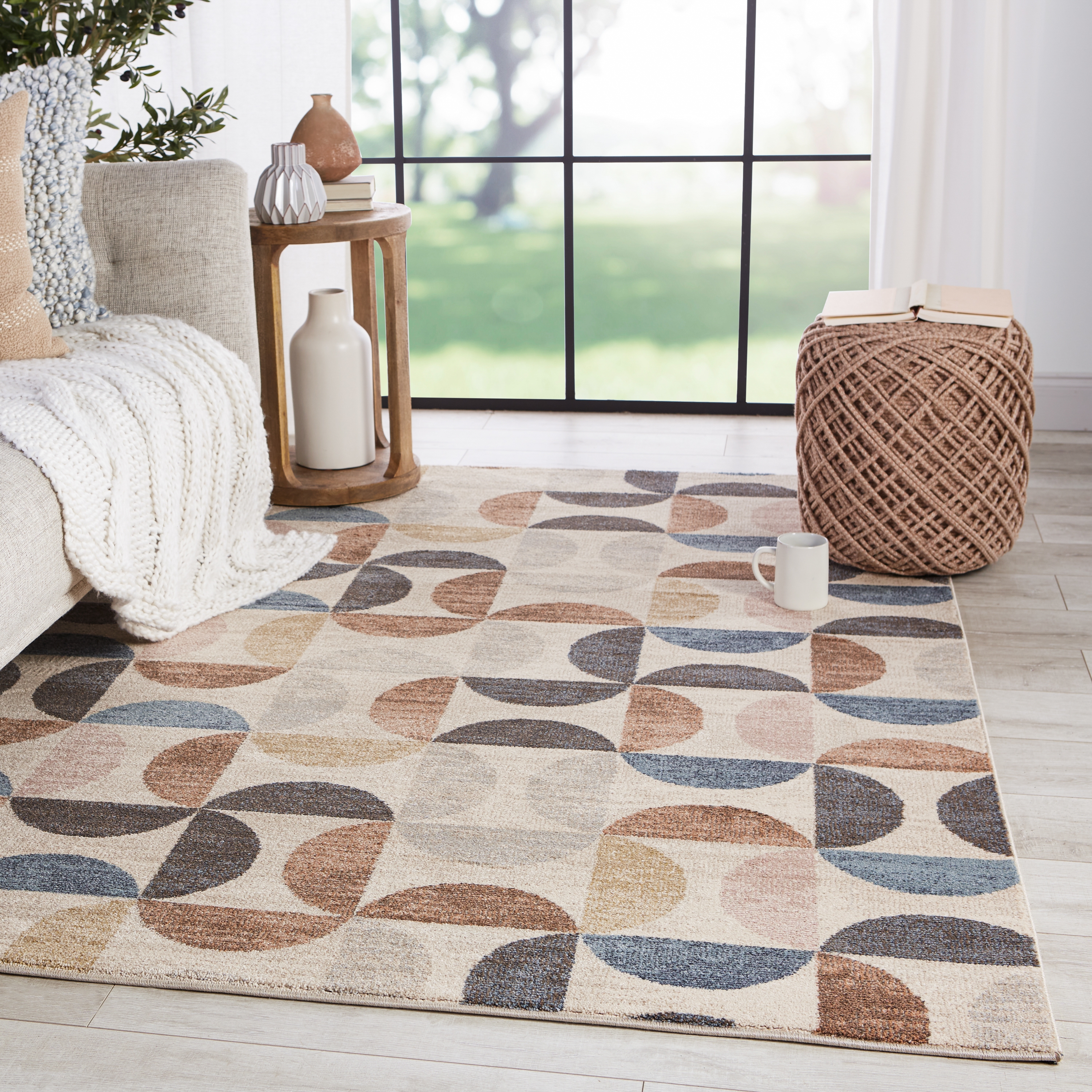 Vibe by Marcelo Geometric Cream/ Multicolor Area Rug (8'X10') - Image 5