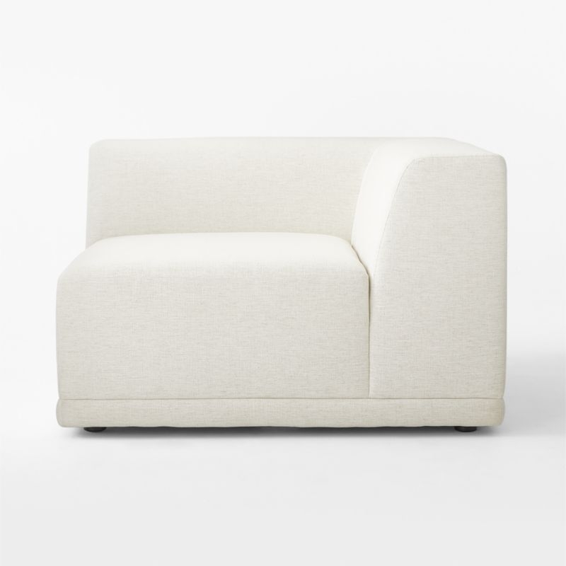 Faible White Performance Fabric Corner Chair - Image 1