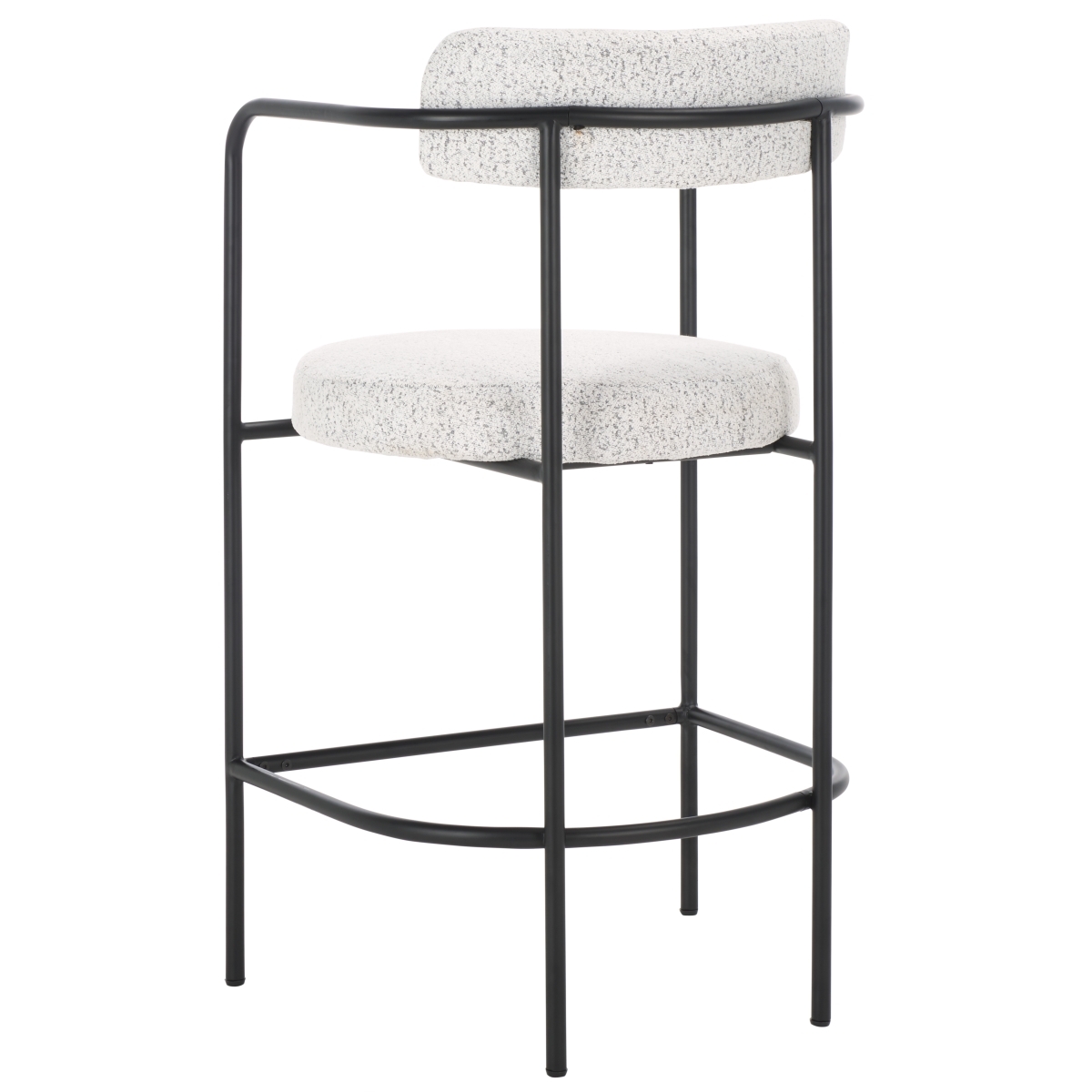 Andrean Arm Counter Stool - White / Black - Image 8