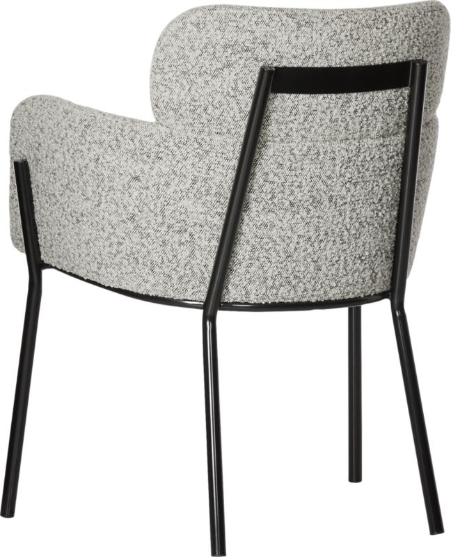 Azalea Black and White Boucle Dining Chair - Image 4