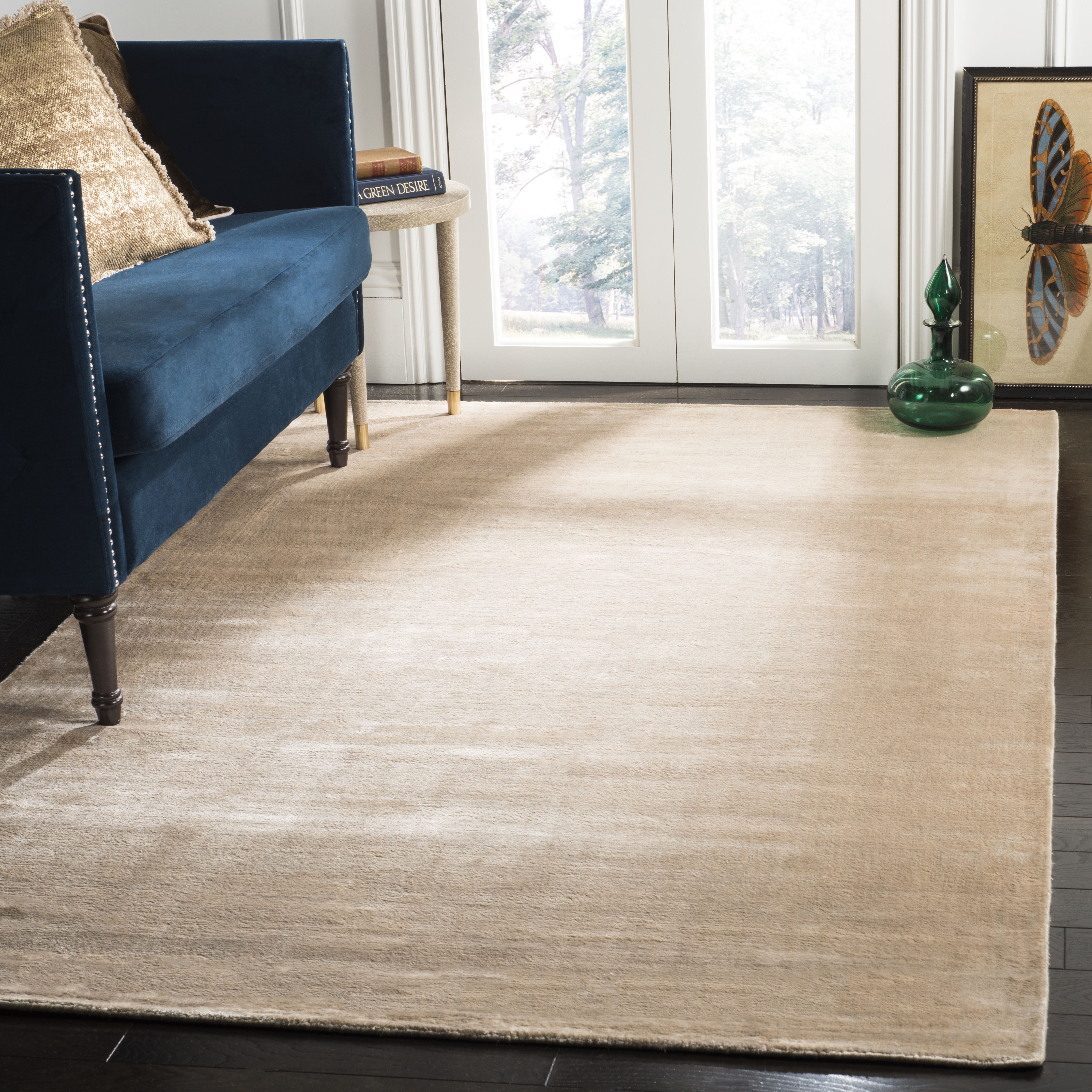 Arlo Home Hand Loomed Area Rug, MIR344E, Stone,  4' X 6' - Image 1