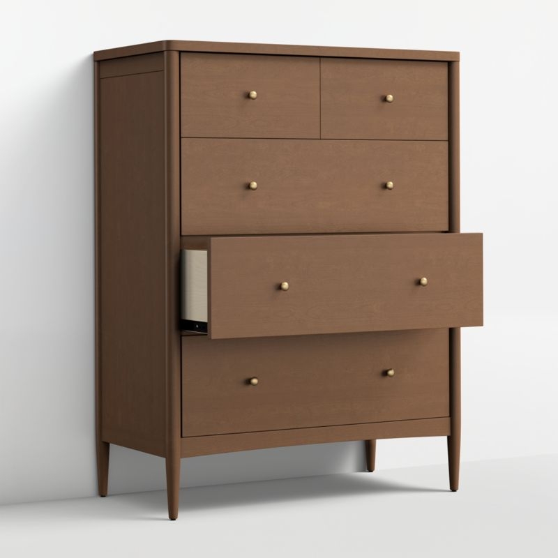 Hampshire Natural Brown Wood Tall 7-Drawer Kids Dresser - Image 2