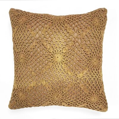 Crochet Square Wool Pillow Cover & Insert - Image 0