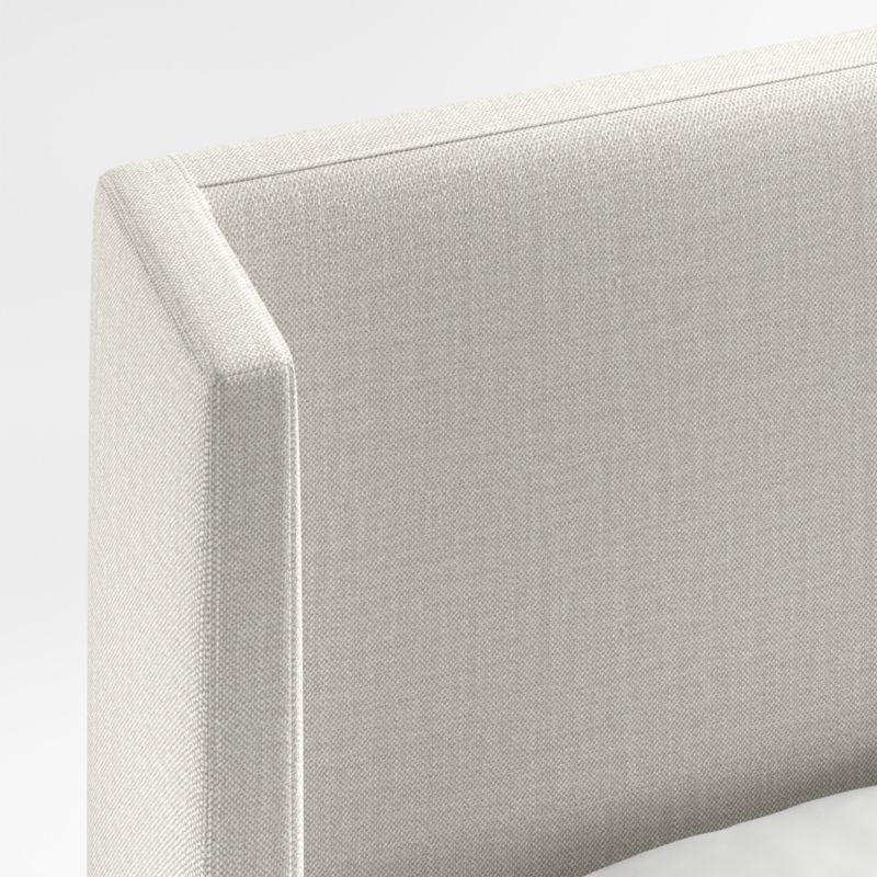 Arden 52" Natural Beige Upholstered King Headboard with Storage Bed Base - Image 1