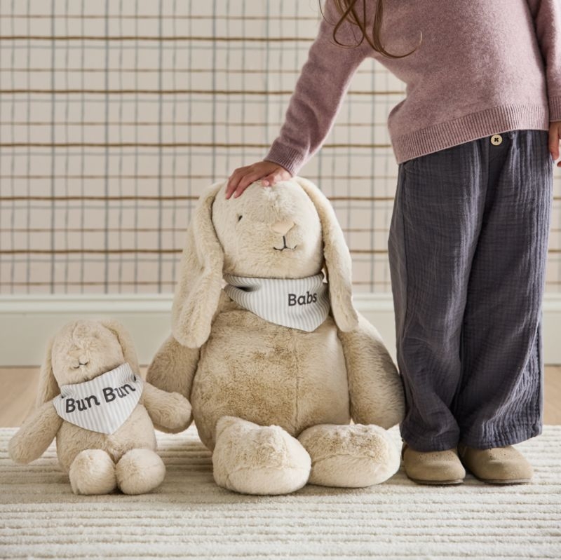 Crate Cuddlies Small Cream Bunny Kids Stuffed Animal - Image 6