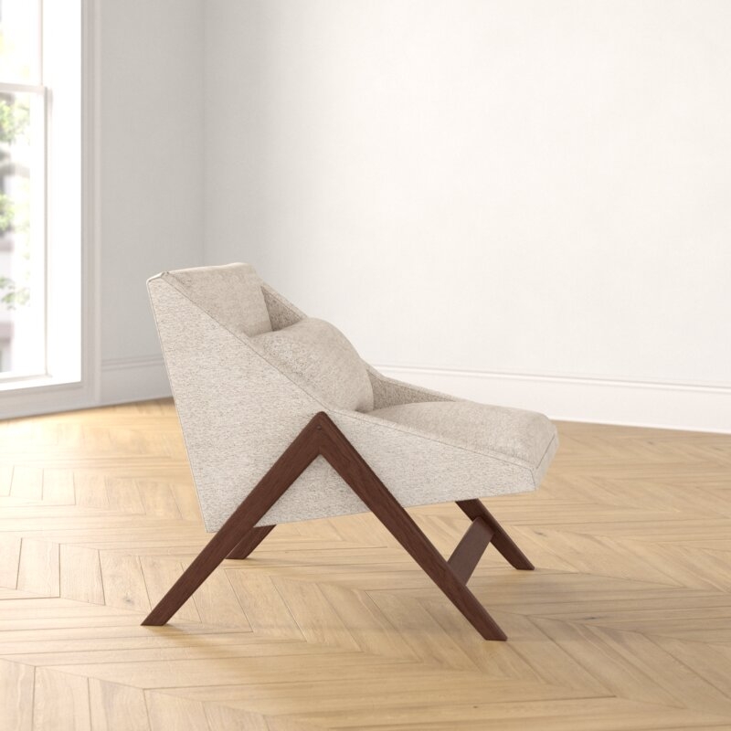 Stef 30.25'' Wide Lounge Chair, Taupe - Image 3