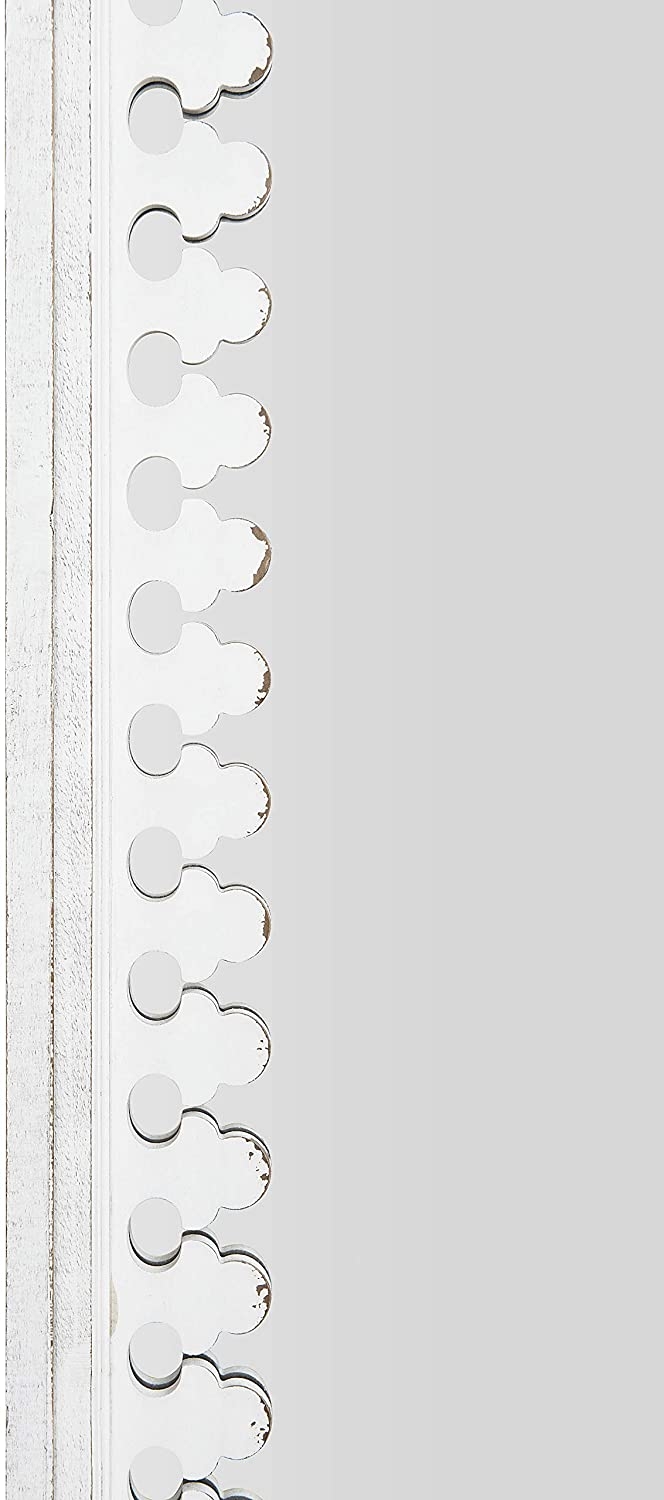 Wood Wall Mirror, White, 43.25" - Image 2