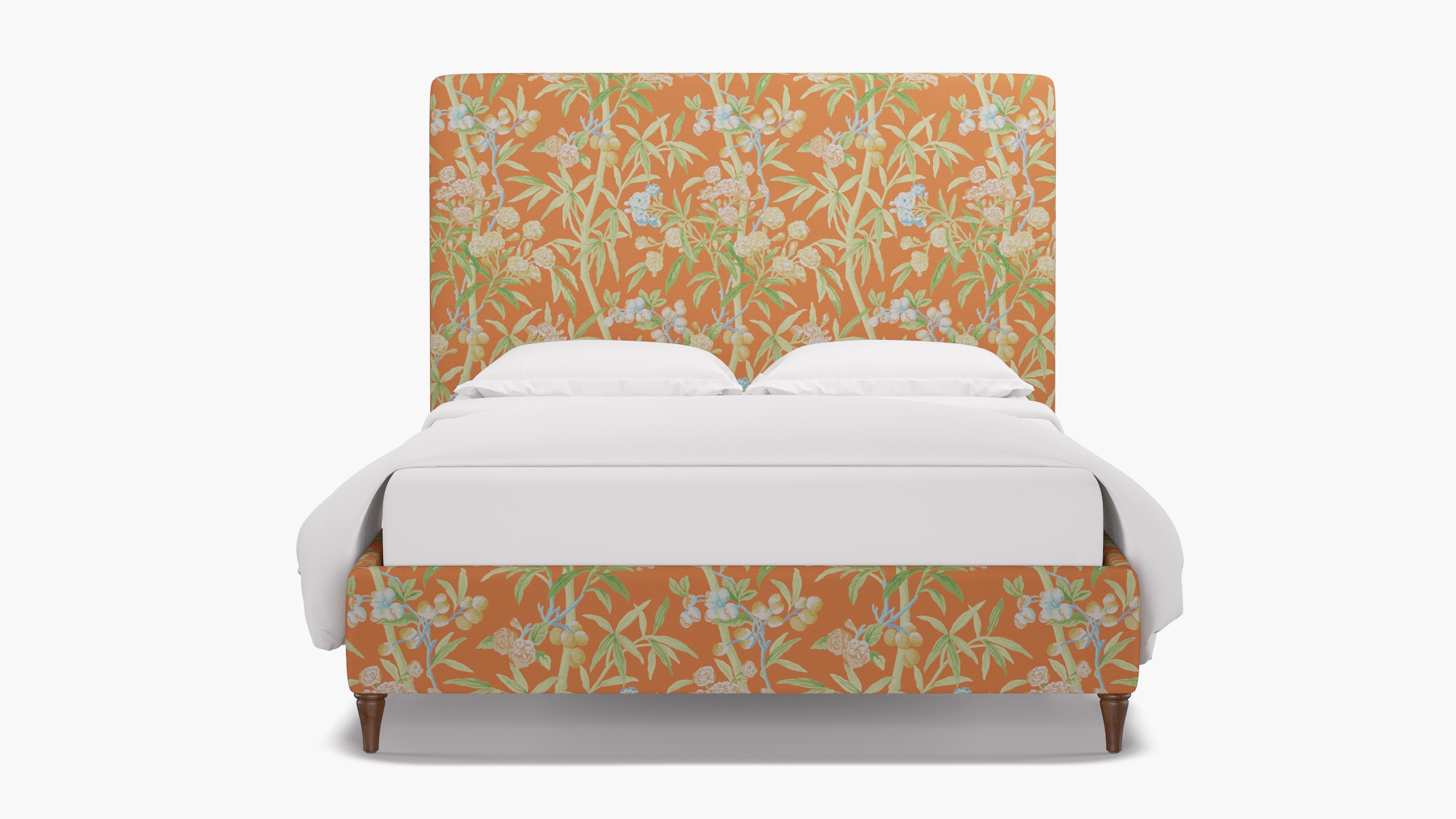 Classic Bed, Mandarin Lanai, Walnut Decorative Tapered Leg, Twin - Image 0