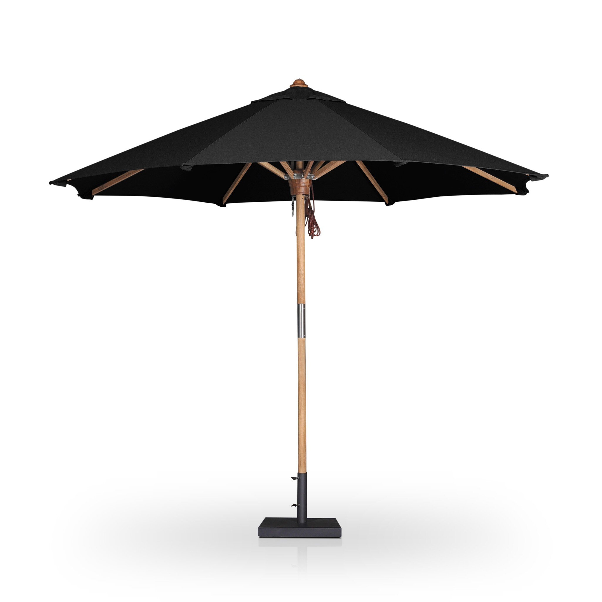 Baska Outdoor Round Umbrella - Arashi Black - Image 5