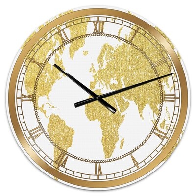 Map of the Earth Fashion Wall Clock - Image 0