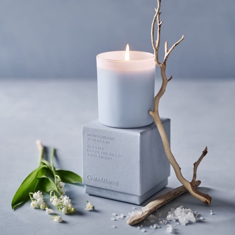 Monochrome No. 10 Ocean 1-Wick Candle - Sea Salt, Lily of the Valley and Driftwood - Image 2