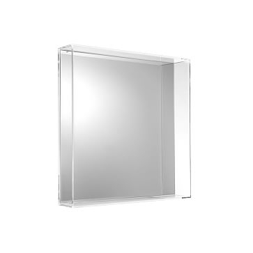 Kartell Only Me Square Mirror, Transparent, Glossy White - Image 2