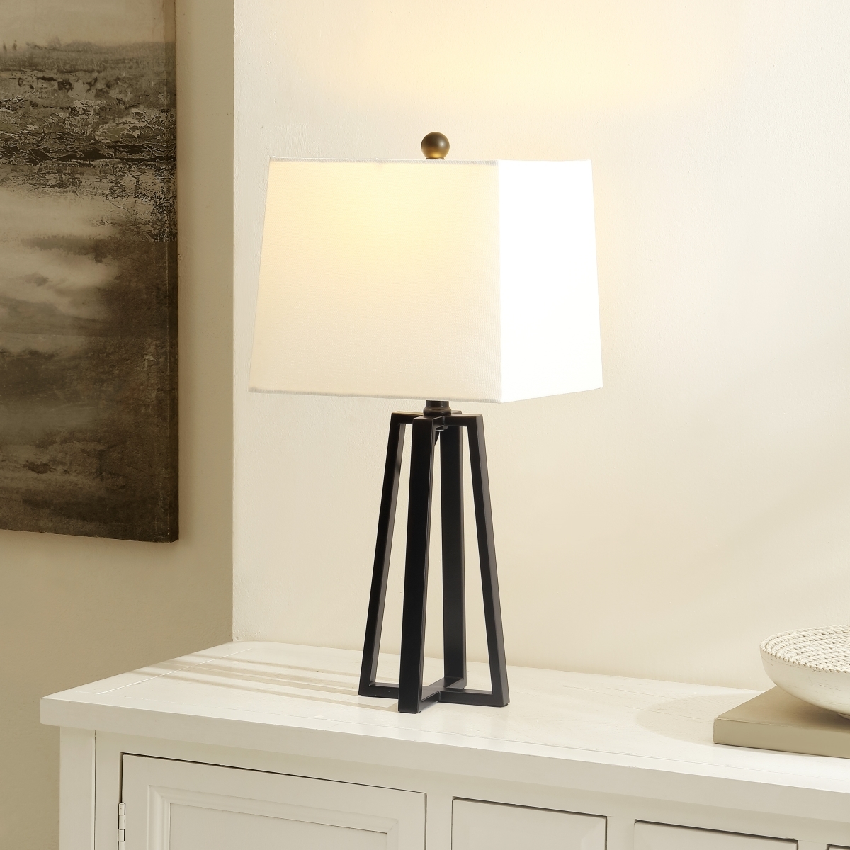 Acosta 21.25 Inch Table Lamp - Black - Safavieh - Image 3
