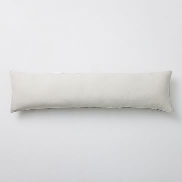 Happy Wave Block Print Oversized Lumbar Pillow Cover, Indigo, 12"x46" - Image 1