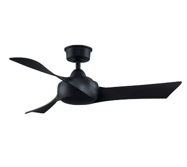 Wrap 72" Indoor/Outdoor Ceiling Fan With Led Light Kit, Black With Black Blades - Image 1