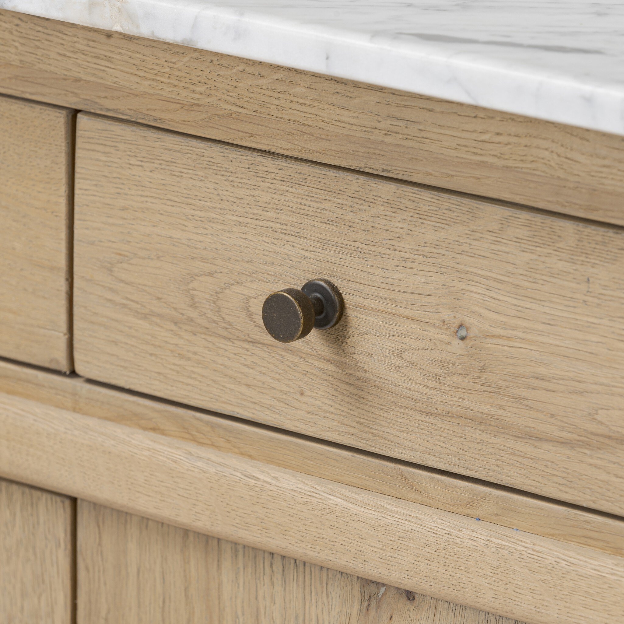 Fatima Kitchen Island - White Carrara Marble - Image 9